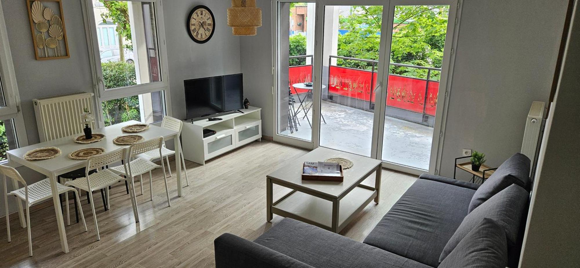 Appartement 2 Chambres Avec Terrasse Et Garage Saint-Andre-lez-Lille Exterior foto